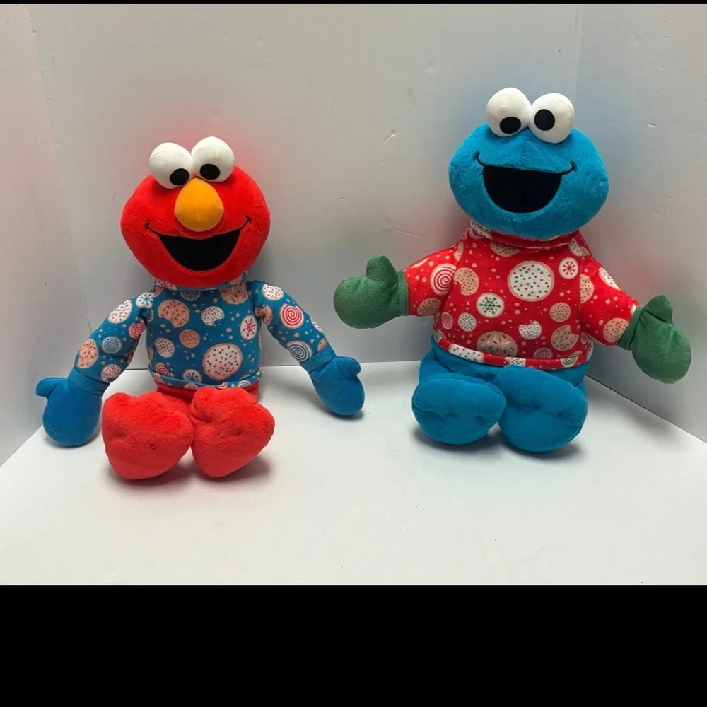 Sesame‎ Street Elmo & Cookie Monster 19-Inch Plush [Holiday Sweaters]